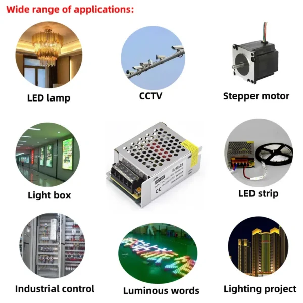 Fuente de alimentación conmutada LED 12V 1.25A 15 vatios convertidor de transformador regulado CA 110V-220V a CC 12 - Image 5