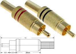 Conector Rca Metálico Dorado Cabal R Y L - Image 3