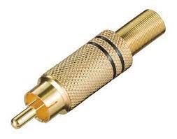 Conector Rca Metálico Dorado Cabal R Y L
