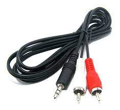 Cable De Audio Auxiliar Plus 3.5mm Dos Rca Macho 1.5 Metros