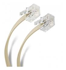 Cable Extensi贸n De 2 Metros Para Tel茅fono Fijo Rj11 Blanco - Image 2