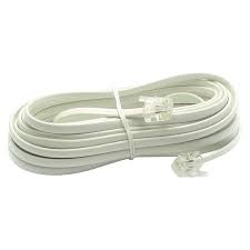 Cable Extensión De 10 Metros Para Teléfono Fijo Rj11 Blanco