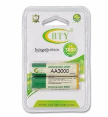 Pilas Recargables Doble Aa Bty 3.000 Mah