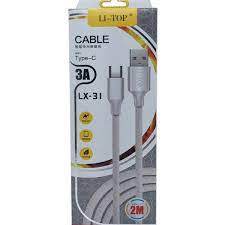 Cable Para Celular Micro V8 Marca Litop 2mts 3a