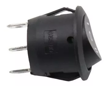 Interruptor Redondo de 3 Posiciones APDT On/off /On  KCD1 10 AMP 125 V AC  O 6 AMP  250 V  AC 23MM - Image 3