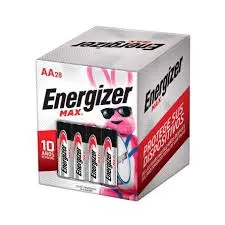 Pilas Energizer Doble AA – Duraderas y confiables para dispositivos electrónicos – Paquete de 4 unidades.