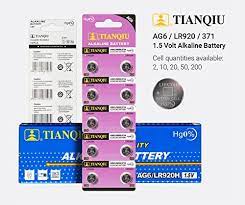 Pilas Baterías Tianqiu Ag6 Blíster Ag6 10 Unidades