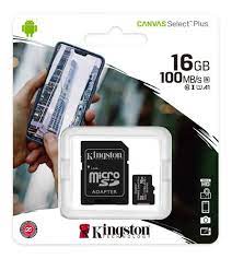 Memoria Micro Sd Kingston 16 Gb 100% Clase 10
