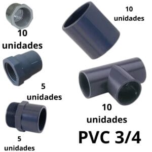 Conexiones de tuberías pvc ¾ Tubrica agua fría