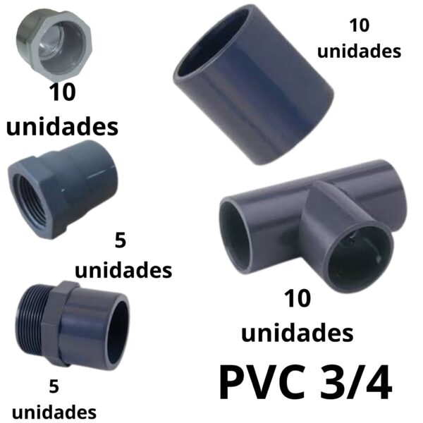 Conexiones de tuberías pvc ¾ Tubrica agua fría