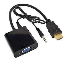 Adaptador Convertidor Cable Hdmi A Vga Con Aux