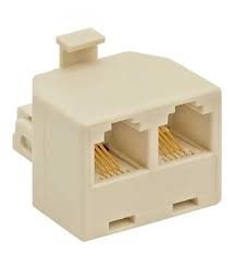 Adaptador Teléfono Rj11 De 1 Entrada Macho A 2 Salidas Hembras