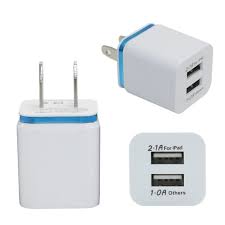 Cargador Tipo Taco USB 5v 2 Salidas 1ª 2.1ª de Pared