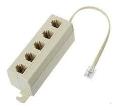 Adaptador Teléfono Rj11 De 1 Entrada Macho A 5 Salidas Hembras