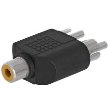 Conector Adaptador 2 Rca Macho A 1 Rca Hembra Audio Video