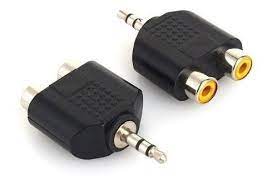 Adaptador Convertidor Plug 3.5mm Macho A Dos Rca Hembra