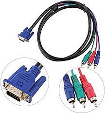 Cable Vga A Rca 1,5mts Vga Macho- 3 Rca
