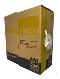 Cable Red Utp Cat5e 100 Metros Color Blanco Interiores Camara Redes Lan Cctv. Wire Tech