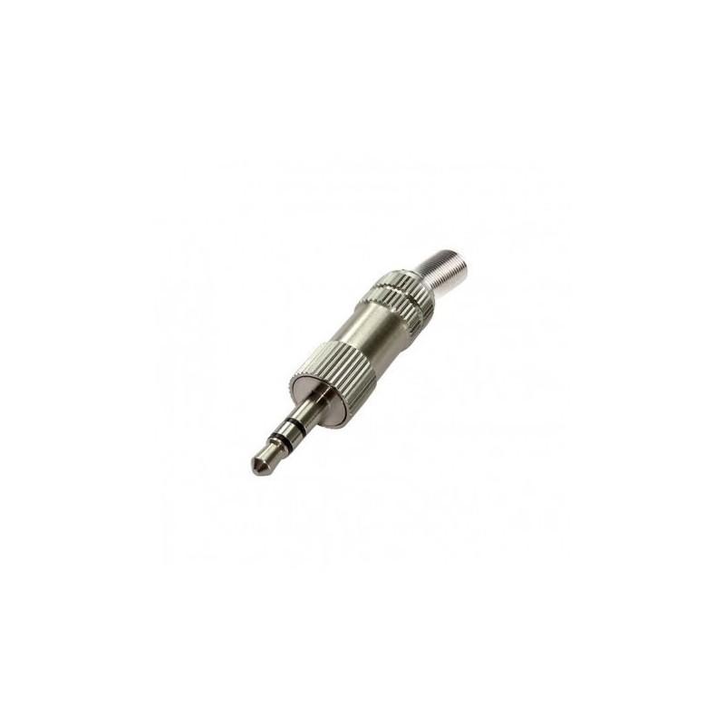 Conector Audífono Plug 3.5mm Estéreo Metal Plateado - Image 2