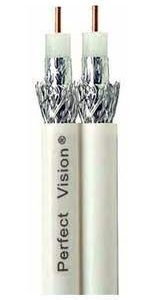 Cable Coaxial Dual Blanco Rg6 75 Ohm Tv Por Cable Antenas Por Metro