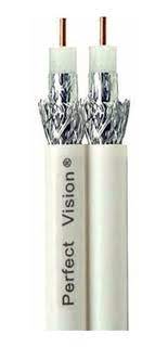 Cable Coaxial Dual Blanco Rg6 75 Ohm Tv Por Cable Antenas Por Metro