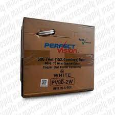 Cable Coaxial Dual Blanco Rg6 75 Ohm Tv Por Cable Antenas