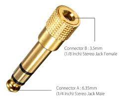 Adaptador O Convertidor Plus 2/4 Estéreo A 3.5 Jack Dorado