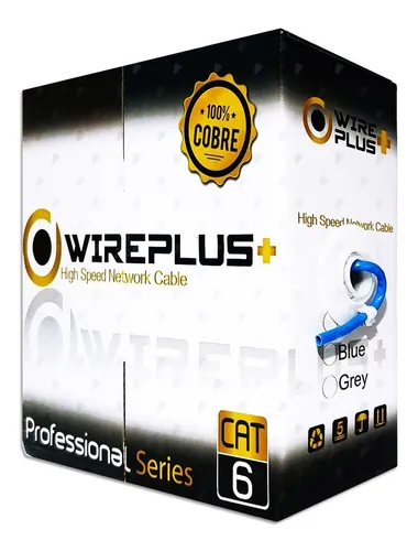 Cable Utp Cat6 305m 100% Cobre Wireplus+ Interiores