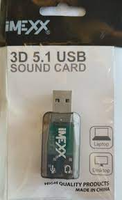Tarjeta De Sonido Usb 2.0 Salida Audifono Y Mic. 5.1 Imexx