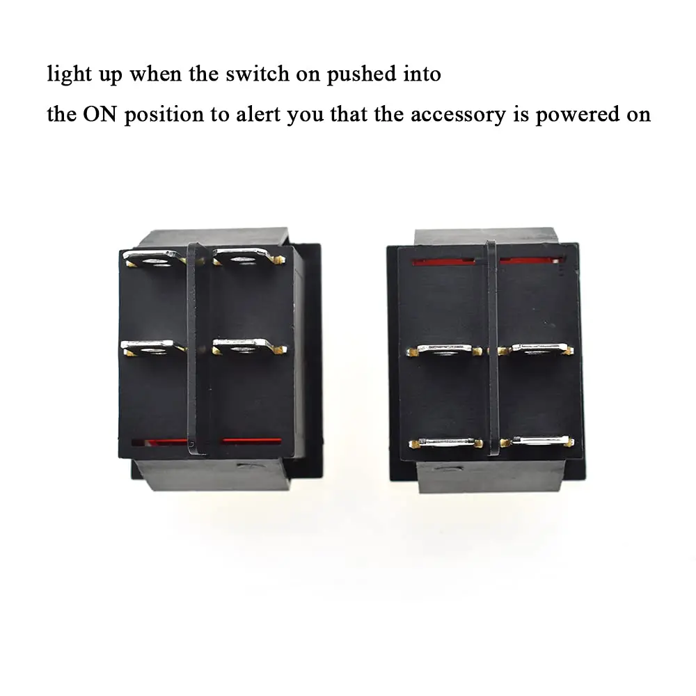 interruptor basculante para barco con luz LED KCD4 16A 250V AC 20A125V AC - Image 5