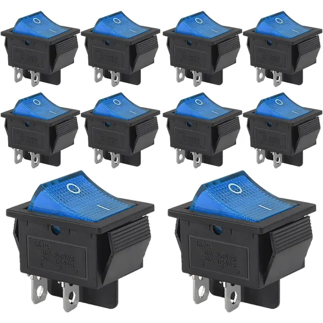 interruptor basculante para barco con luz LED KCD4 16A 250V AC 20A125V AC - Image 8