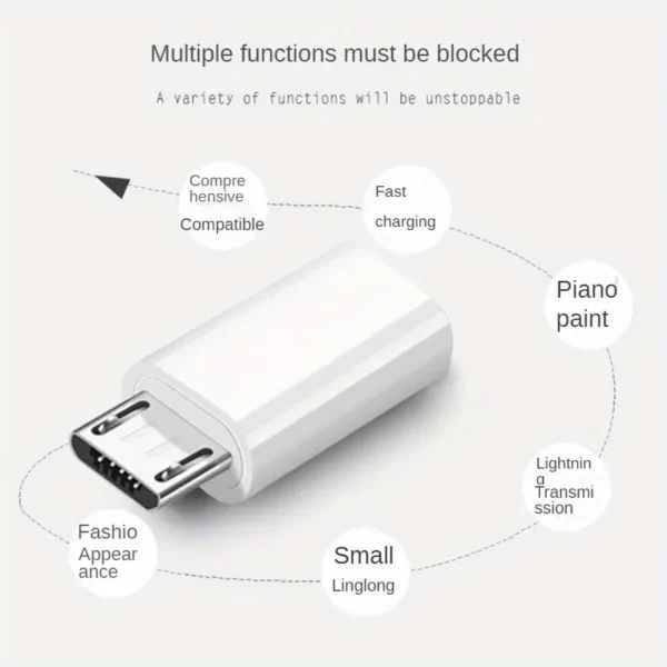 Adaptador de Tipo-C a Micro USB - Convertidor de Carga Rápida y Transferencia de Datos para Teléfonos Android - Image 3