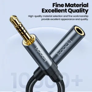 Cable auxiliar Toocki de 3,5mm, extensión de Audio macho a hembra de 5 metros