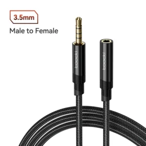 Cable auxiliar Toocki de 3,5mm, extensión de Audio macho a hembra de 3 metros