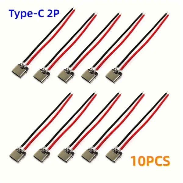Cable de Carga para Teléfono Móvil con Cabezal Madre de Solderado USB Tipo-C 2P - Image 9