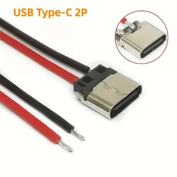 Cable de Carga para Teléfono Móvil con Cabezal Madre de Solderado USB Tipo-C 2P - Image 8