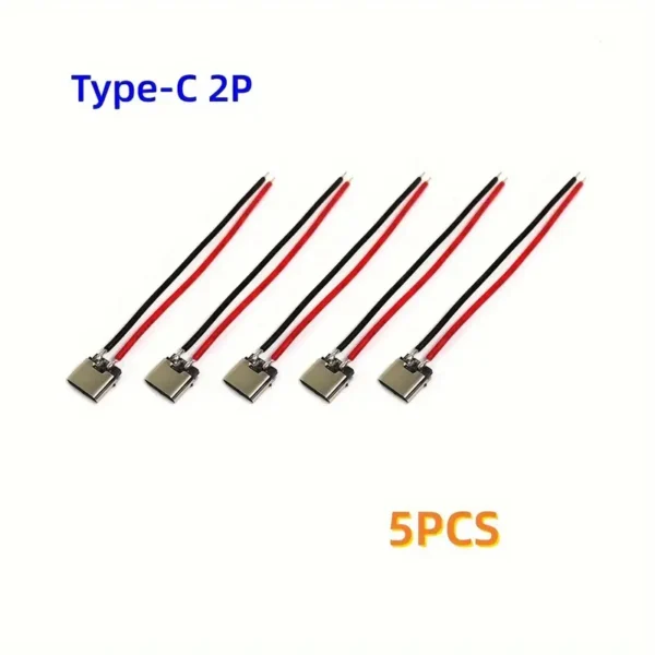 Cable de Carga para Teléfono Móvil con Cabezal Madre de Solderado USB Tipo-C 2P - Image 5