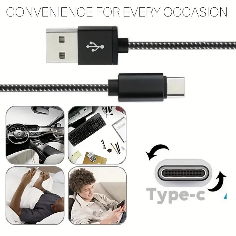 Cable de datos tipo c Cable cargador USB C Cable cargador USB A a C tipo Cable cargador de carga rápida para Samsung Xiaomi Vivo Oppo Redmi Cargador rápido Cable de datos 39.37 pulgadas pulgadas negro blanco