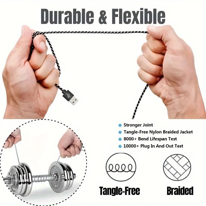 Cable de datos tipo c Cable cargador USB C Cable cargador USB A a C tipo Cable cargador de carga rápida para Samsung Xiaomi Vivo Oppo Redmi Cargador rápido