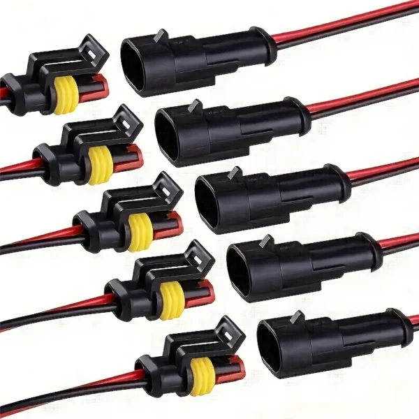 Conectores Eléctricos de 2 Pines, Enchufes Macho y Hembra para Coches - Image 3