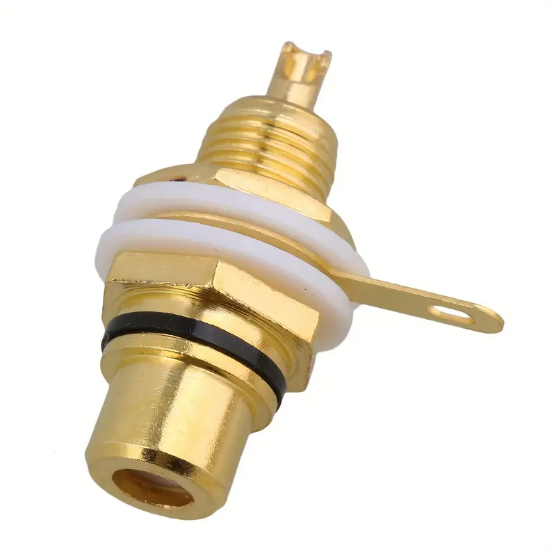 Enchufes RCA Chapados en Oro - Construcción Metálica Duradera, Tamaño de 8.0mm, par - Image 5