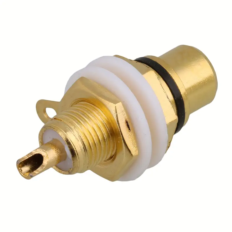 Enchufes RCA Chapados en Oro - Construcción Metálica Duradera, Tamaño de 8.0mm, par - Image 4