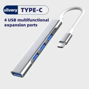 Hub usb 3.0 Adaptador con Conector Tipo-C, Diseño Integrado