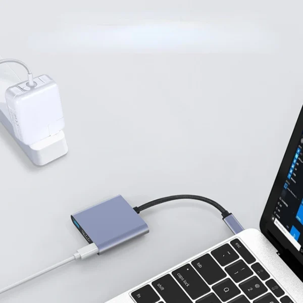 Adaptador Convertidor C A Multipuerto Usb Tipo C 3 En 1 Hdmi - Image 6