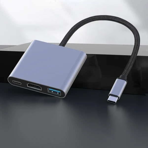 Adaptador Convertidor C A Multipuerto Usb Tipo C 3 En 1 Hdmi - Image 9