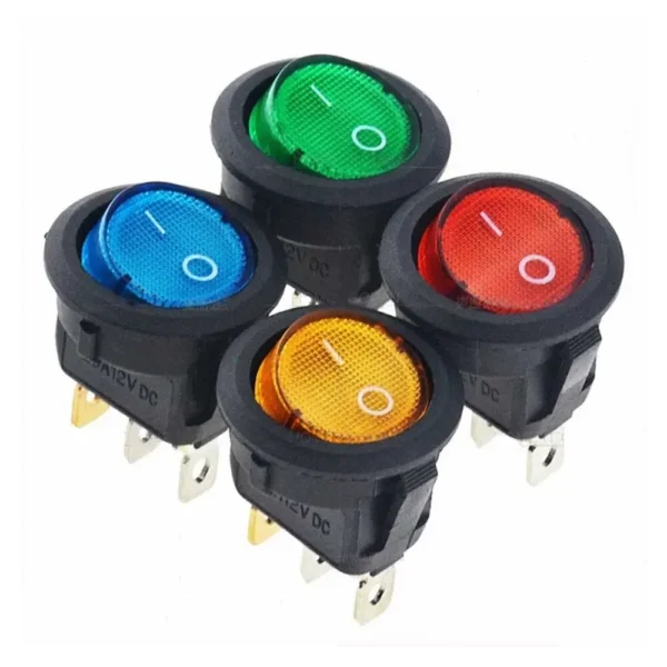 Interruptor Switch Balancin Apagador Redondo 3 Pines C Piloto 10AMP 125V 6AMP 250V - Image 7