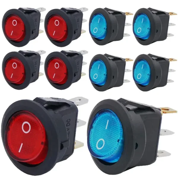 Interruptor Switch Balancin Apagador Redondo 3 Pines C Piloto 10AMP 125V 6AMP 250V - Image 8
