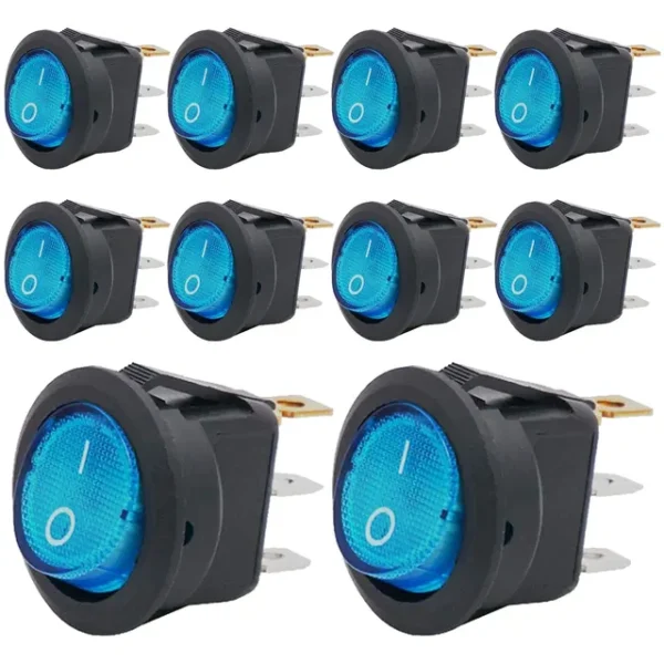 Interruptor Switch Balancin Apagador Redondo 3 Pines C Piloto 10AMP 125V 6AMP 250V - Image 10