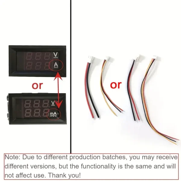 Voltímetro DC, Amperímetro LED Digital DC 0-100V/1A 10A - Image 3