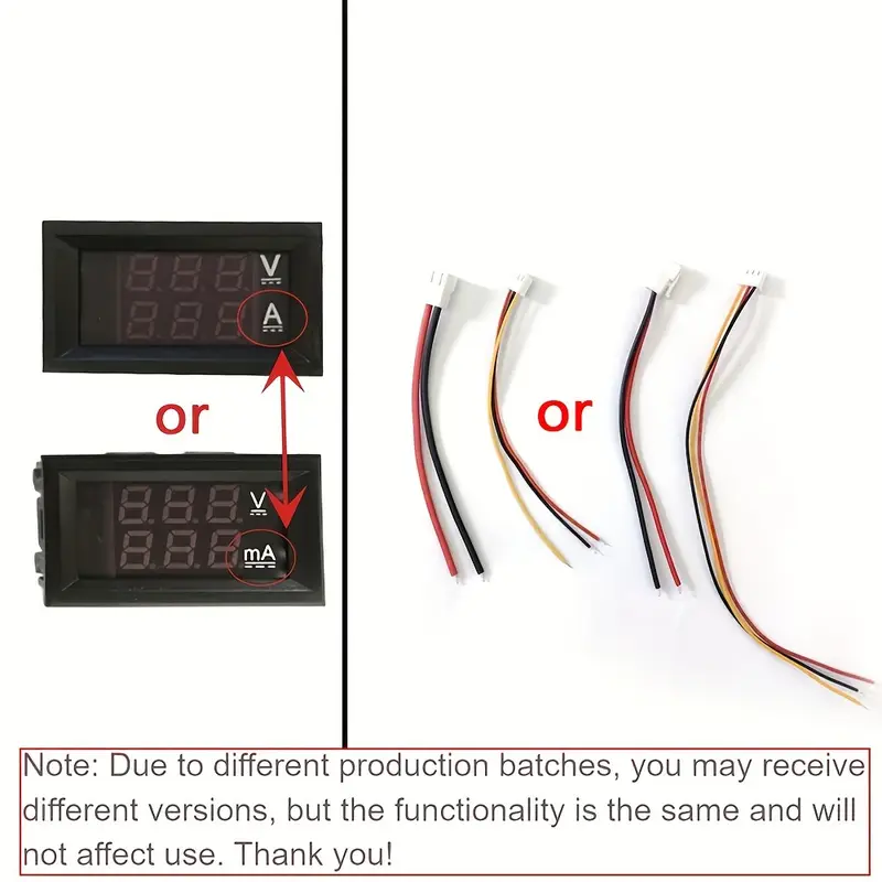 Voltímetro DC, Amperímetro LED Digital DC 0-100V/1A 10A - Image 3